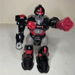 Walking Robot Toy M.A.R.S Motorized Attack Robo Squad Black and Red 7"